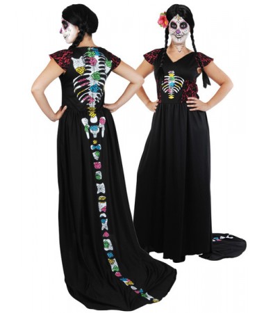 Day of the Dead Dress ADULT HIRE